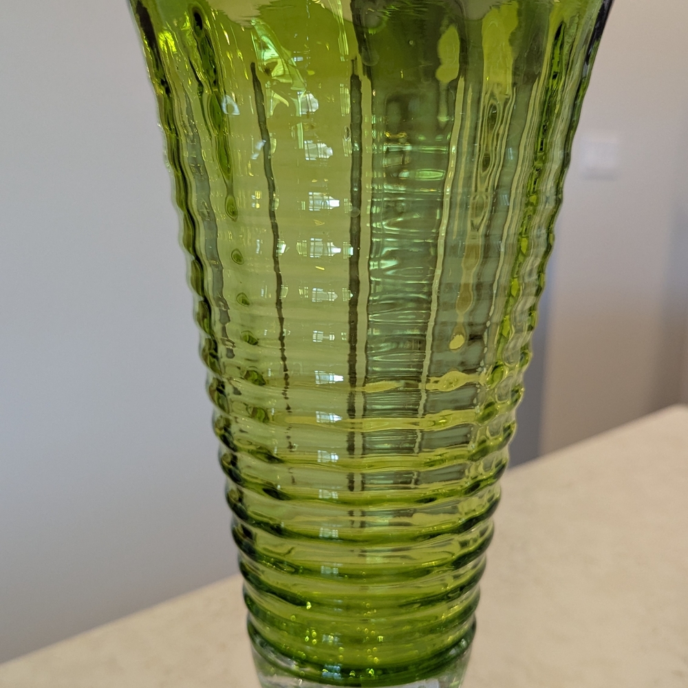 Green Glass Vase